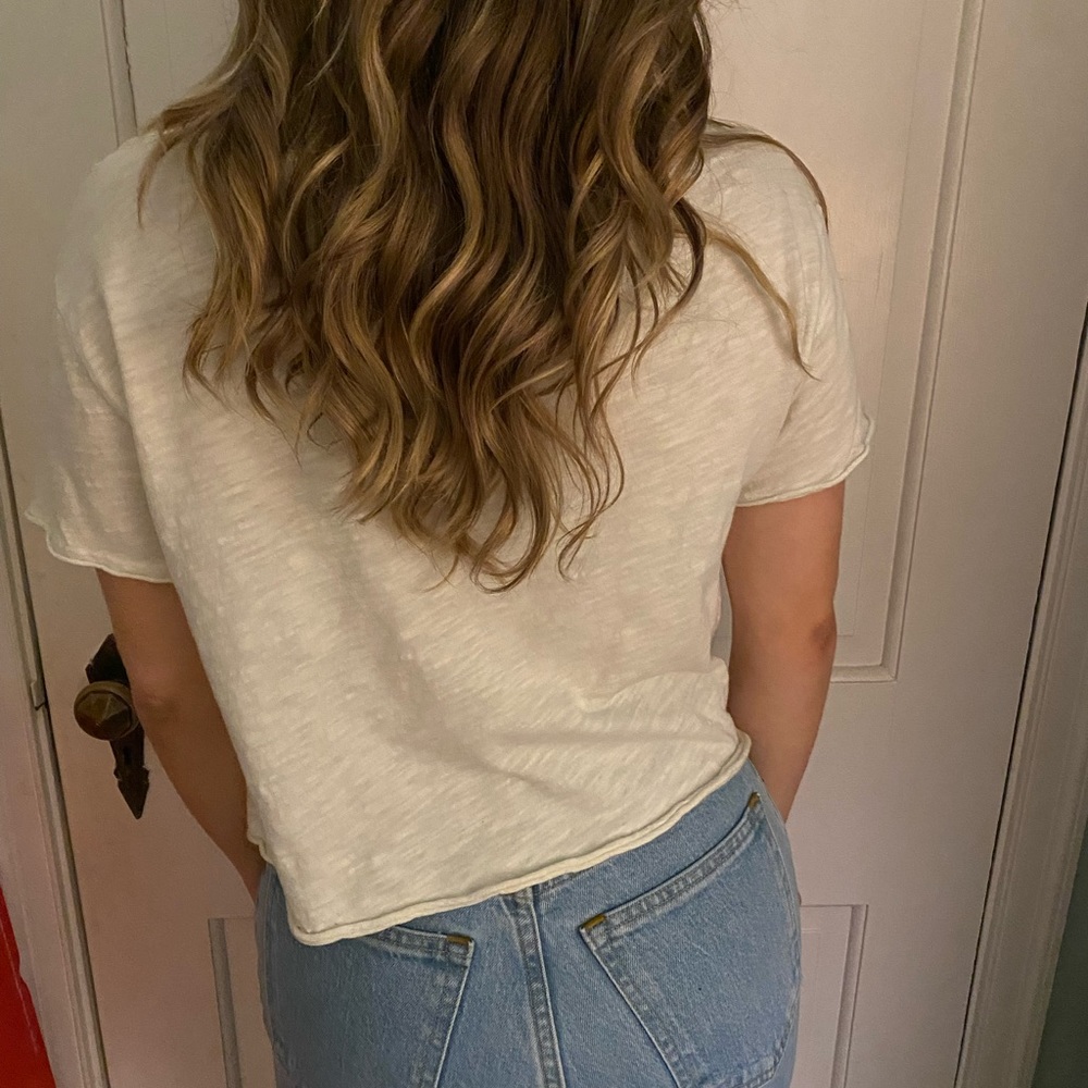 Light green crop top